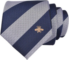 Stripe Tie Jacquard Woven Microfiber Formal Men's Neckties - Various Styles