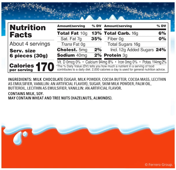 Calendario de Adviento Kinder Chocolate 2025, Paquete de 2 - Caramelos de cuenta regresiva navideña de 24 piezas Foto 2 de 4