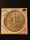 1940 Walking Liberty Half Dollar In High AU Condition
