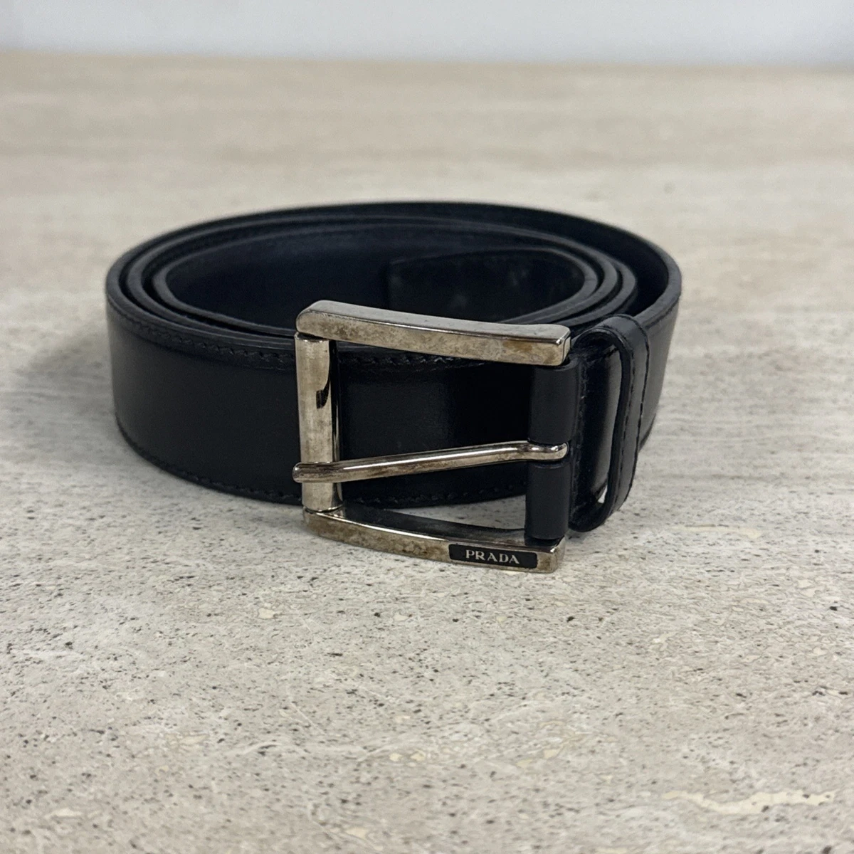 PRADA Leather Black Belts for Men for sale | eBay