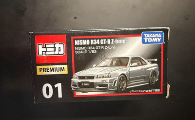 Tomica / Tomy Premium 01 Nissan Skyline Nismo R34 GT-R Z-tune 1/62 Diecast Rare