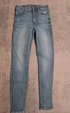 American Eagle Jeans Women's Blue Super Hi-Rise Jegging Size 4 Stretch