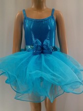 Dance Costume Jazz Small Child Turquoise A Wish Come True 412 Metallic Tutu Tap