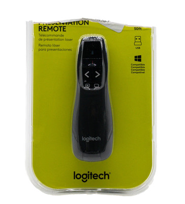Logitech Wireless Presenter R400 PowerPoint Clicker with Green Laser Pointer