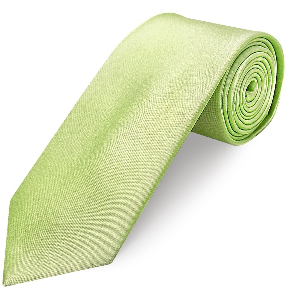 Handmade Plain Avocado Satin Classic Men's Tie Wedding Christening Formal Tie