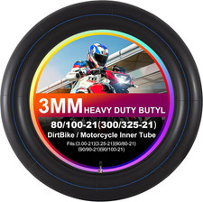Heavy Duty 3Mm Thick Motorcycle Inner Tube Replacement, 80/100-21" Tire Tube