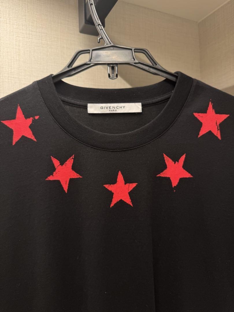 Givenchy Black Tshirt with Star Pattern - image 2
