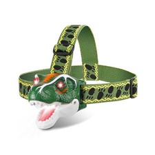 LED Kids Headlamp - Battery-Powered Dinosaur Toy, Gift for Boys Girls 3-8 Years
