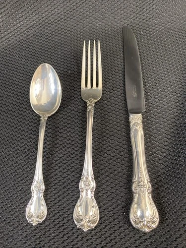 Vintage Towle Old Master Sterling Silver 3 Piece Place Setting - No Monograms