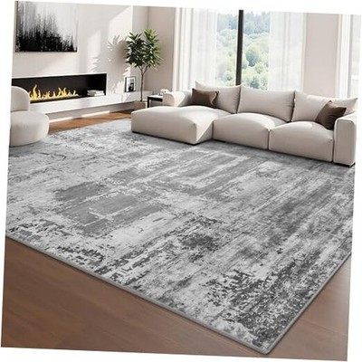  Living Room Rug 6x9 Large Rug Grey Area Rugs Non Slip Washable Rugs for 