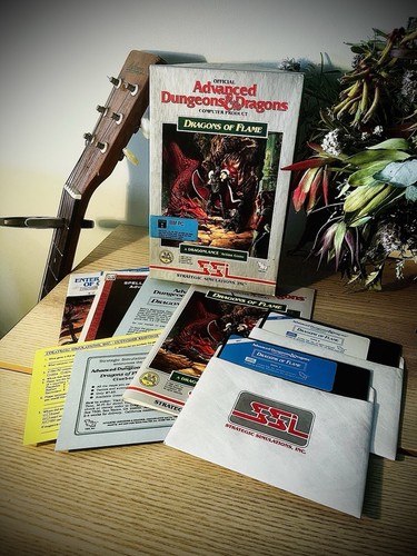 *VERY RARE* Dragons of Flame Big Box PC Game (SSI, 1989) - Picture 7 of 13