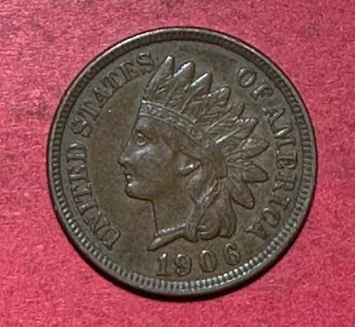 1906 US Indian Head Cent! XF! SHARP! Nice! Old US Coin!