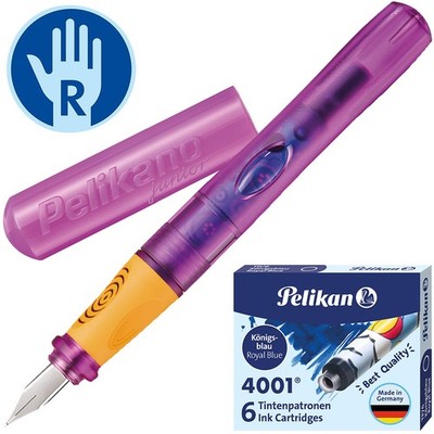Pelikan Pelikano Junior Schreiblernfüller Set P67A lila Schulfüller Füllhalter
