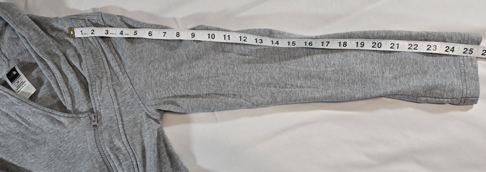 The North Face Womens Small Gray Asymmetrical Zip Hoodie Jacket Soft Stretch thumbnail 5