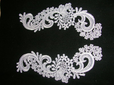 Victorain Venise Venice Lace Applique Collar Rayon Jewelry Bridal 2pcs #1716