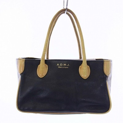 ADMJ Accessoires De Mademoiselle Mini Tote Handbag Leather Navy 