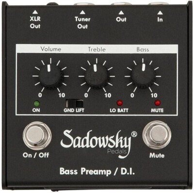 ベース Sadowsky Pedals Bass Preamp Amazon.com: Base Preamp/EQ Effect Pedal SAC PED SBP 2 V2