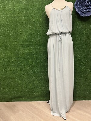 Zara Light Blue Long Maxi Dress Size Medium Silver Hardware Ties Around Waist | eBay Zara Light Blue Long Maxi Dress Size Medium Silver Hardware Ties Around Waist | eBay