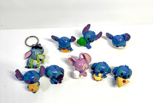 Lot of 9 Just Play Disney Feed Me Stitch Figures Key Chain