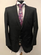 ROY ROBSON SUIT JACKET/BLAZER PURE REDA WOOL IN CHARCOAL 42S BNWT