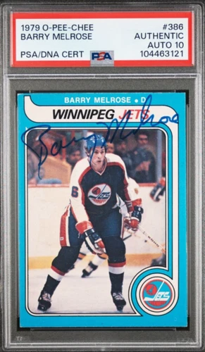 1979 O-Pee-Chee #386 Barry Melrose Signed Rookie Autograph RC PSA 10 Auto ESPN