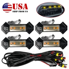 4pcs Raptor Style Amber Grille LED Light DRL For Toyota Tacoma TRD Pro 2016-2021