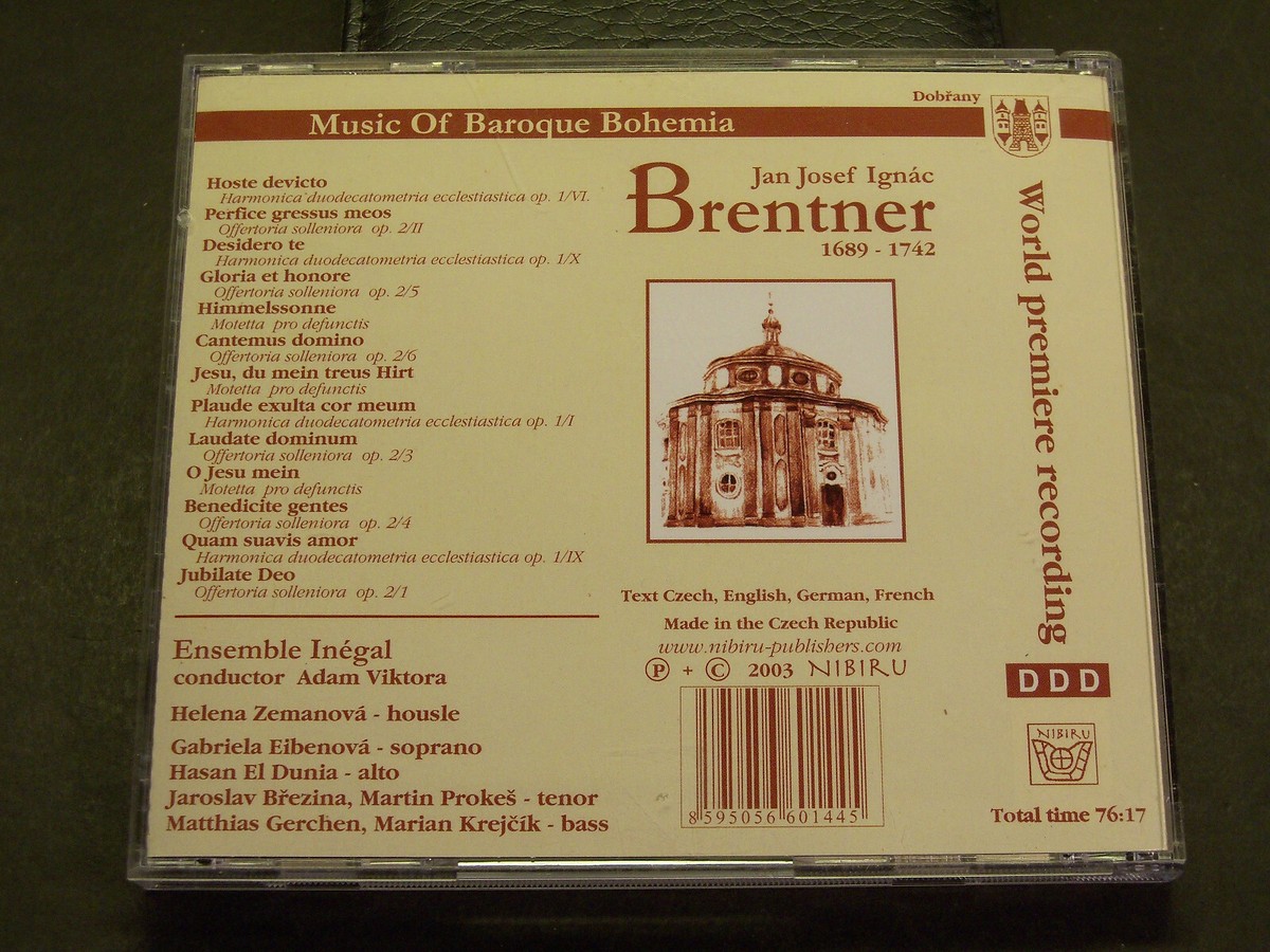 Jan Josef Ignac Brentner - Music of Baroque Bohemi - Cd - Play