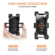 Universal 360° Motorcycle Bicycle Handlebar Mobile Phone Mount Holder GPS
