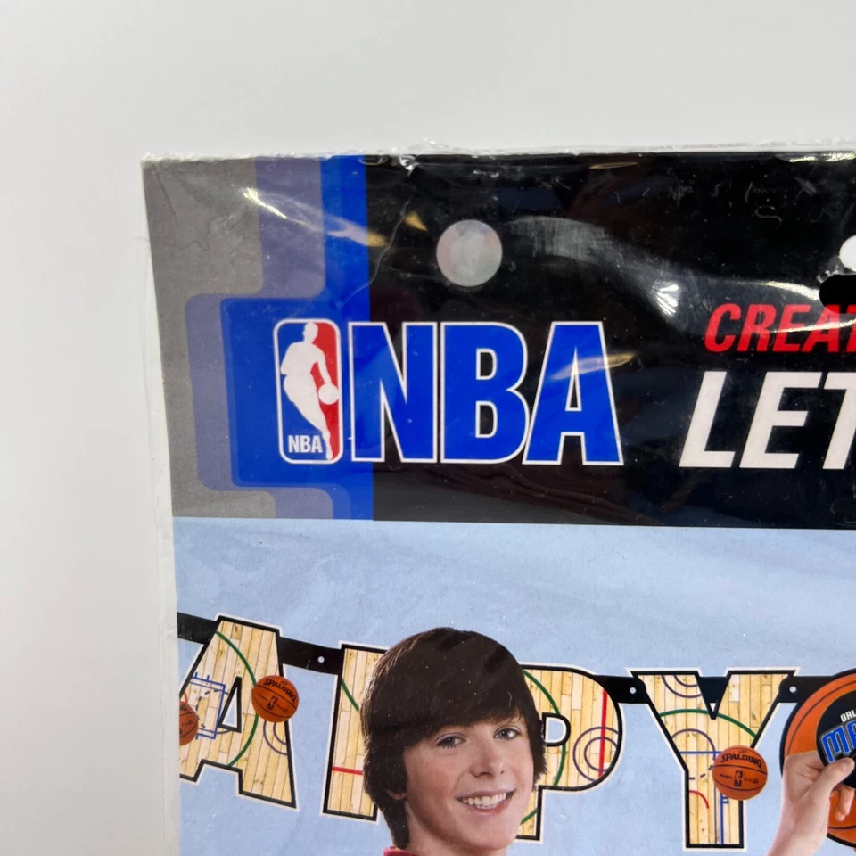 2011 NBA Happy Birthday Banner Customizable Team 7.5 ft Long 30 Stickers - Image 2 of 4