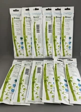 12 Orabrite Natural Breeze Bamboo Prepasted Toothbrush Disposable Compostable
