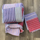 Pottery Barn Kids Patchwork Plaid Multicolor Twin Reversible Quilt & 1 Sham