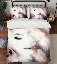 3D Watercolor Art ZHUA231 Bed Pillowcases Quilt Duvet Cover Set Queen King Amy