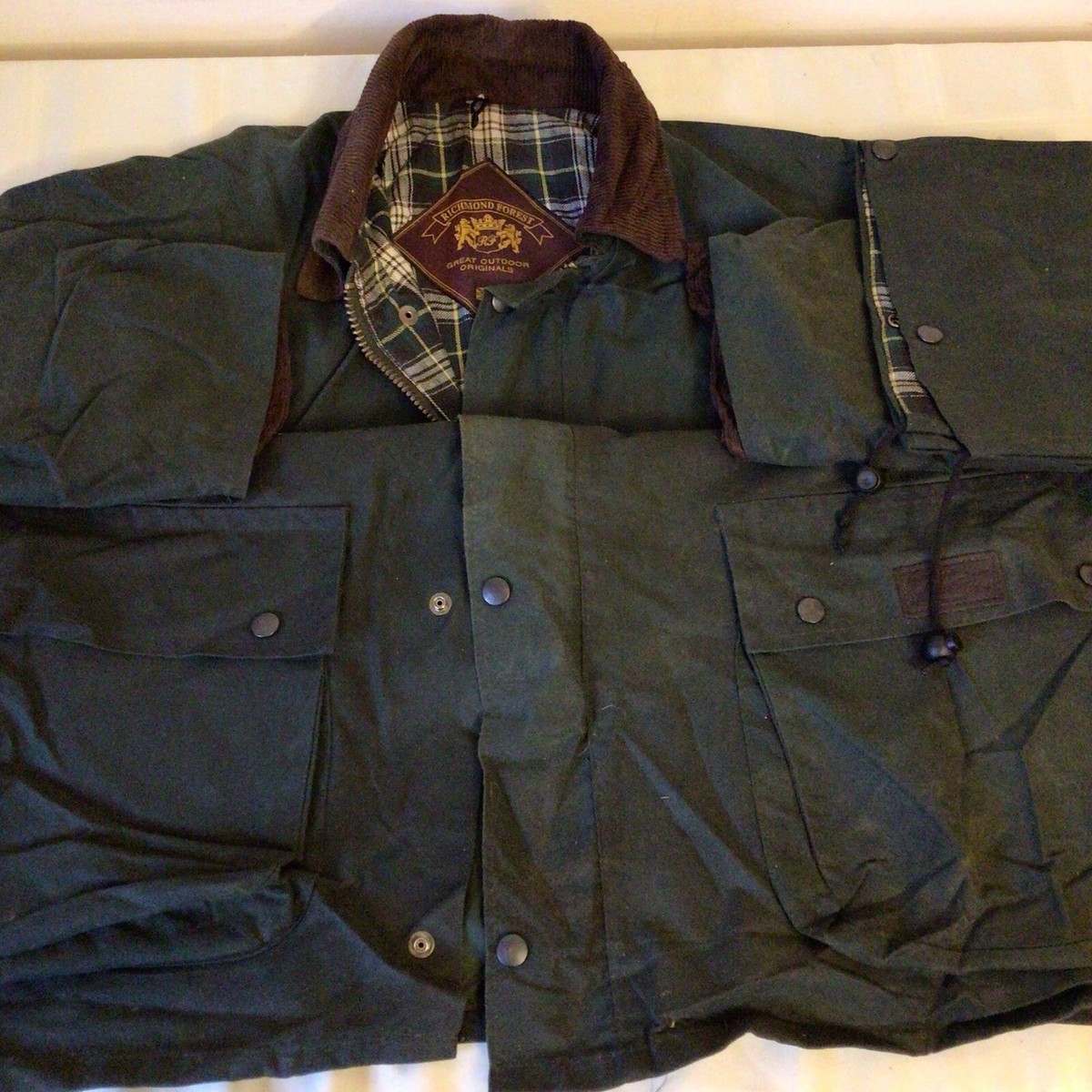 Waxed Cotton Barbour Richmond Waterproof Breathable Jacket Men's