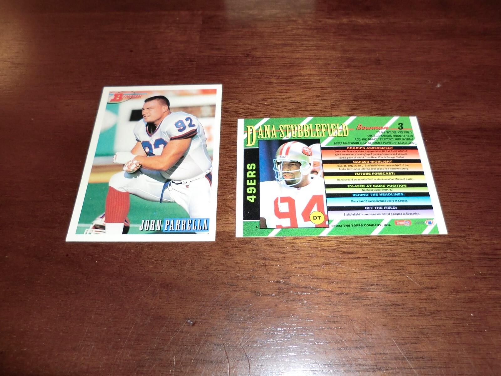 1993 Bowman Football (#251-423)-Complete Your Set