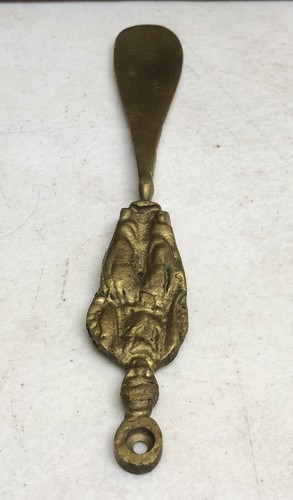 Vintage Brass Shoe Horn w/ Man - Afbeelding 9 van 14