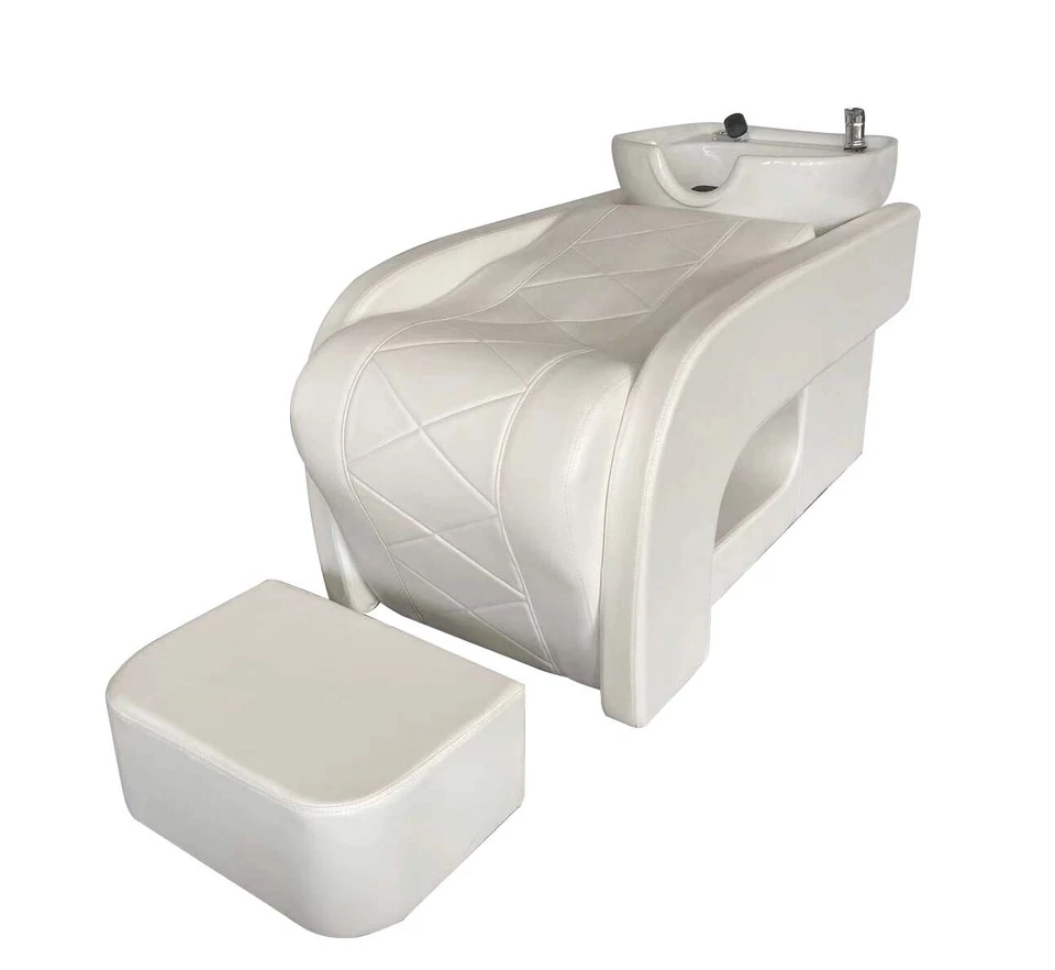 Champú de retrolavado Abilene - Sistema de retrolavado de salón con kit de interruptor de vacío - Blanco Foto 3 de 4