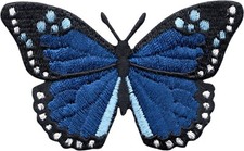 Patch - Blue Beautiful Monarch Butterfly Bug Insect Pretty Sew Iron On New 20070