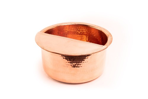 Solid Copper Foot Bath with Removable Footrest | Copper Foot Basin Warming Bowl - Picture 7 of 7