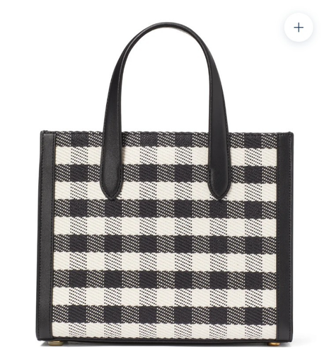 Kate Spade - Manhattan - kleine Beuteltasche/Umhängetasche - schwarz/weiß GIngham - neu mit Etikett - $ 398 - Bild 2 von 13