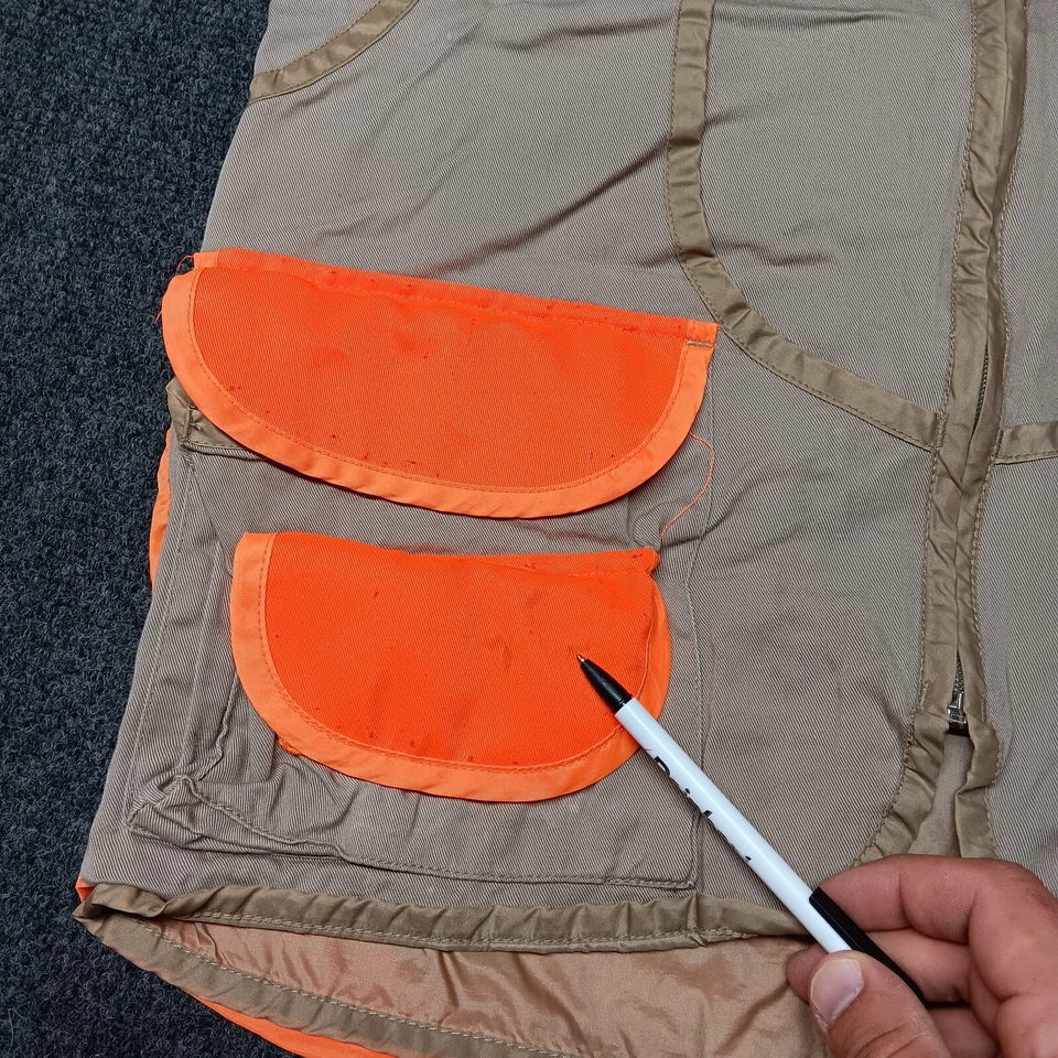 VTG SafTbak Hunting Shooting Vest Adult Medium Brown Blaze Orange Shoulder Pad - Image 2 of 4