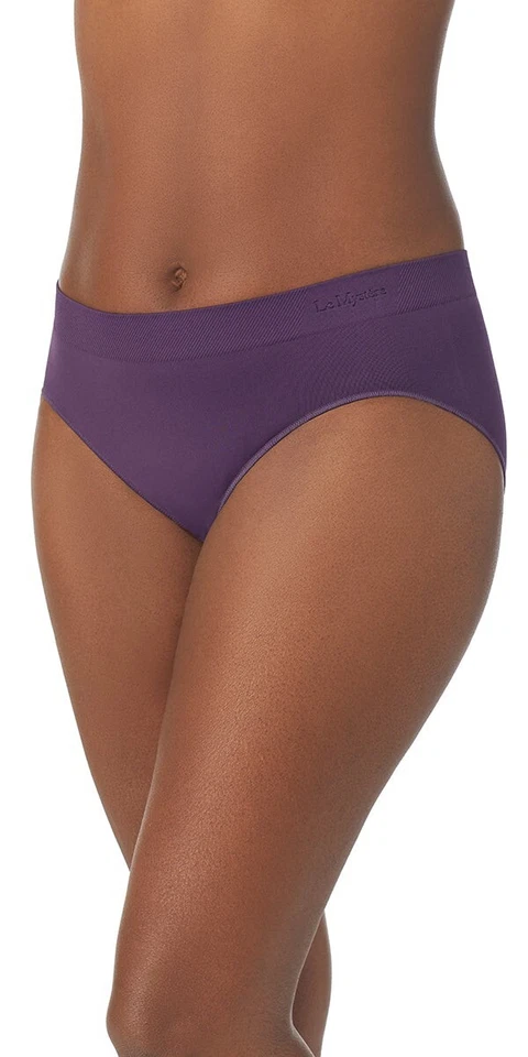 Calzoncillo cómodo sin costuras Le Mystère y panty de corte alto - gris/púrpura tallas S, L, XL Foto 2 de 2