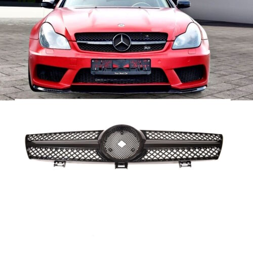 Kühlergrill Gitter Schwarz hochglanz für Mercedes CLS C219 W219 nicht AMG 04-08 - Bild 1 von 4