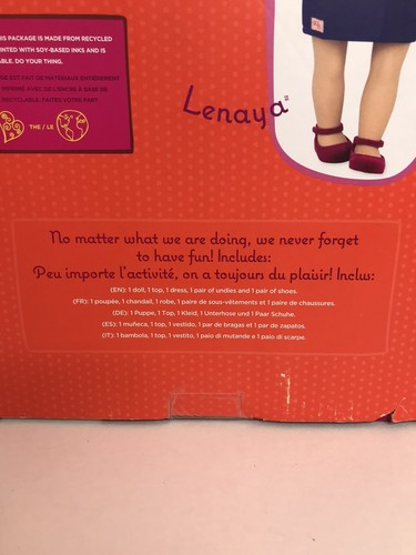 Our Generation Regular Collection 18” ‘Lenaya’ Doll Blue Dress NEW IN BOX - Picture 12 of 12