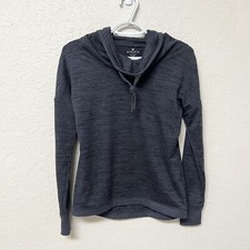 Athleta Blissful Cowl Neck Blue Heather Long Sleeve Sweater Womens Size XXS