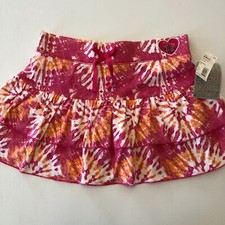 MEW Canyon River Blues Girls Skirt Skort Tiered Ruffle Stretch Cotton Sz 10/12