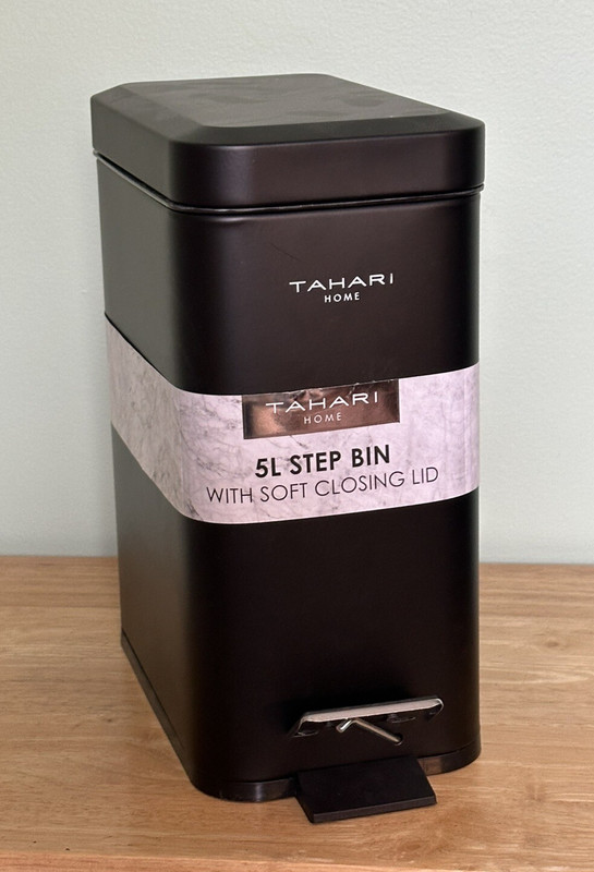 TAHARI HOME 5 L STEP BIN With Soft Closing Kid and removeable inner basket