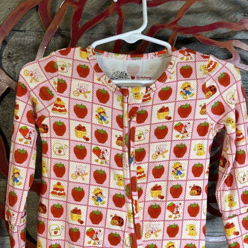 Erdbeere Shortcake Baby Mädchen Bambus Kleidung Gr. 12-18M Cabrio Strampler - Bild 2 von 10