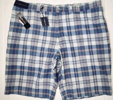 Y2k Polo Ralph Lauren Shorts Mens 40 Blue India Madras Plaid Lightweight New