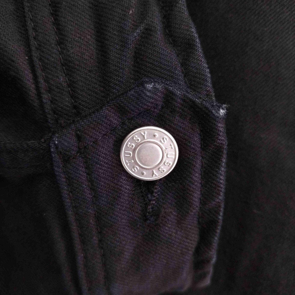 Used Stussy 22AW Denim Zip Work Jacket OVERDYED Men s JPN L