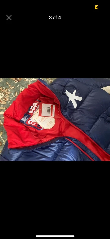 XS NUEVO Spyder USST EE. UU. Chaqueta de plumón atemporal Ski Team Foto 4 de 4